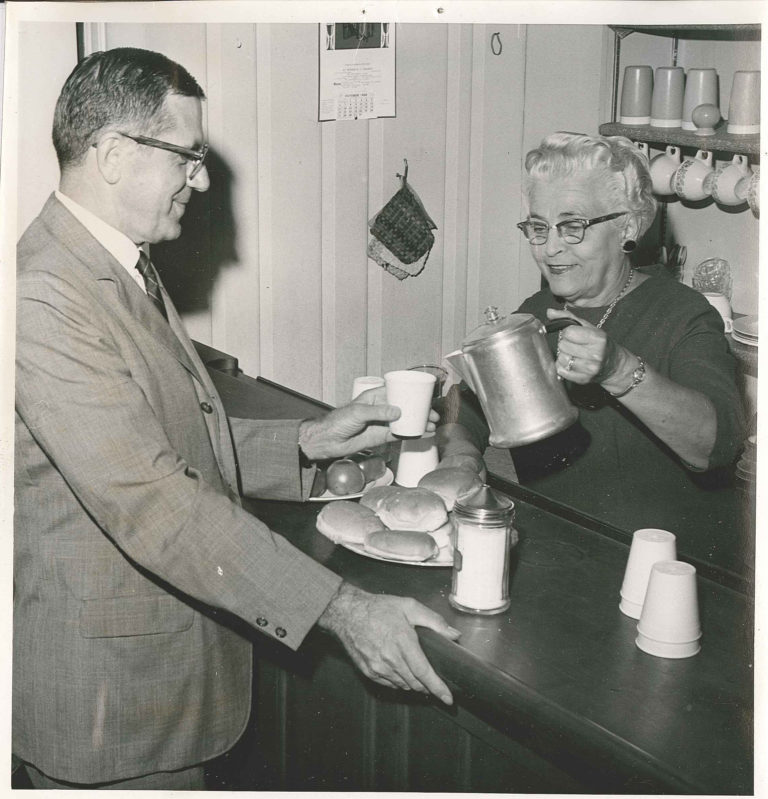 coffee being served in the first headquarters of the Berks County Senior Citizens Council