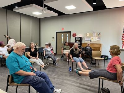 chair exercise at the reading senior wellness center